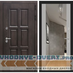 Входная дверь Лондон с зеркалом Максимум - Грей софт