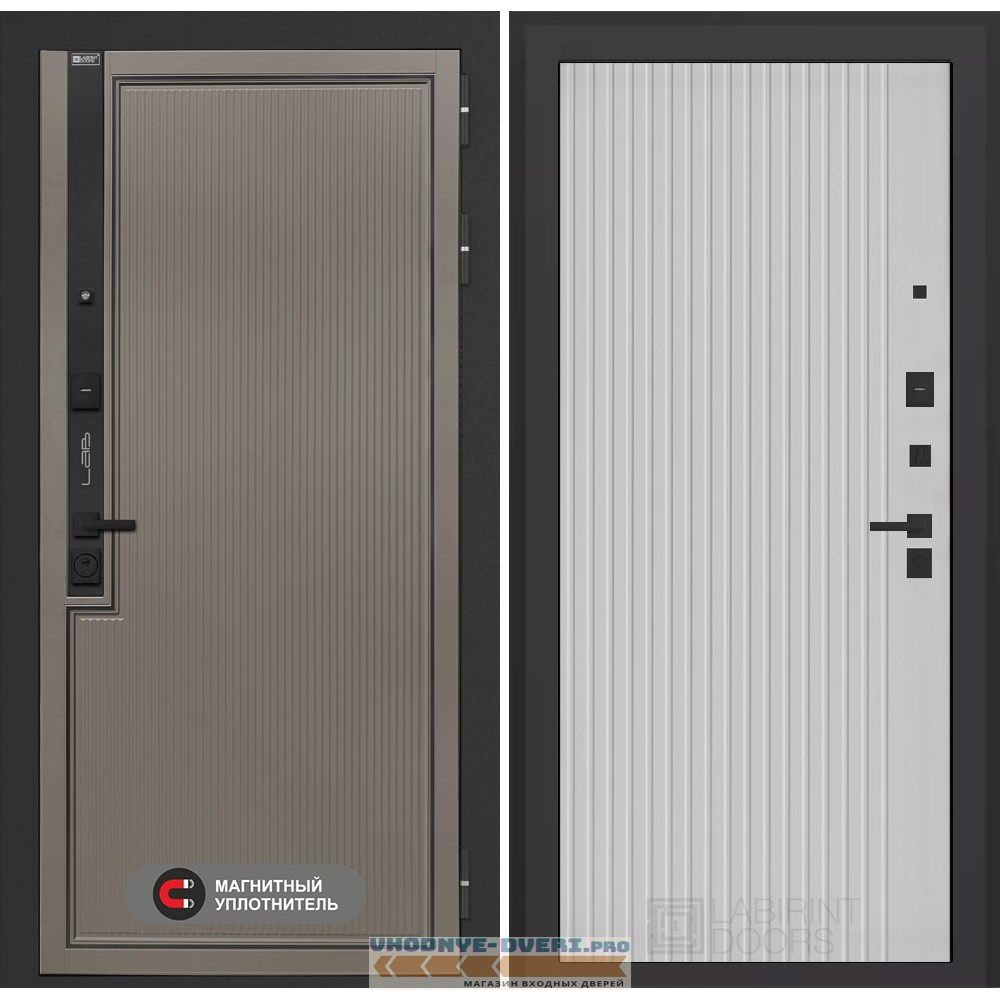 Входная дверь Лаб 1 Про - 29 Белый рельеф софт