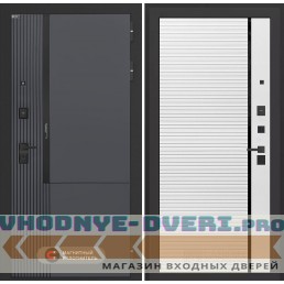 Входная дверь Лаб 2 Про 22 - Белый софт с молдингом