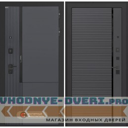 Входная дверь Лаб 2 Про 22 - Графит софт с молдингом