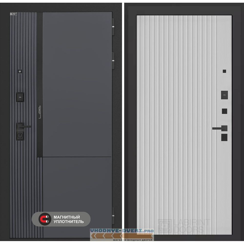 Входная дверь Лаб 2 Про - 29 Белый рельеф софт