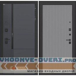 Входная дверь Лаб 2 Про - 29 Серый рельеф софт