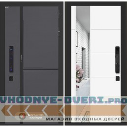Входная дверь Лабиринт Лаб 3 Смарт с зеркалом 19 - Белый софт