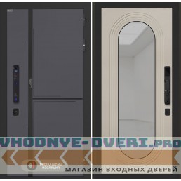 Входная дверь Лабиринт Лаб 3 Смарт с зеркалом Дольче - Капучино