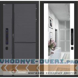 Входная дверь Лабиринт Лаб 3 Смарт с зеркалом Максимум - Белый софт