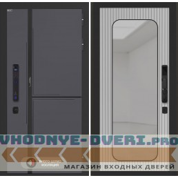 Входная дверь Лабиринт Лаб 3 Смарт с зеркалом Аркада - Веллюто ферро с патиной