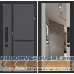 Входная дверь Лабиринт Лаб 3 Смарт с зеркалом Максимум - Грей софт