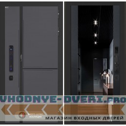 Входная дверь Лабиринт Лаб 3 Смарт с зеркалом (тонированное) Максимум - Черный кварц