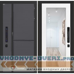 Входная дверь Лабиринт Лаб 3 Смарт с зеркалом 18 - Белое дерево