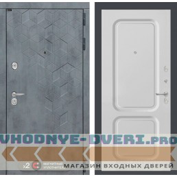 Входная дверь Лабиринт Бетон 09 - Белый софт