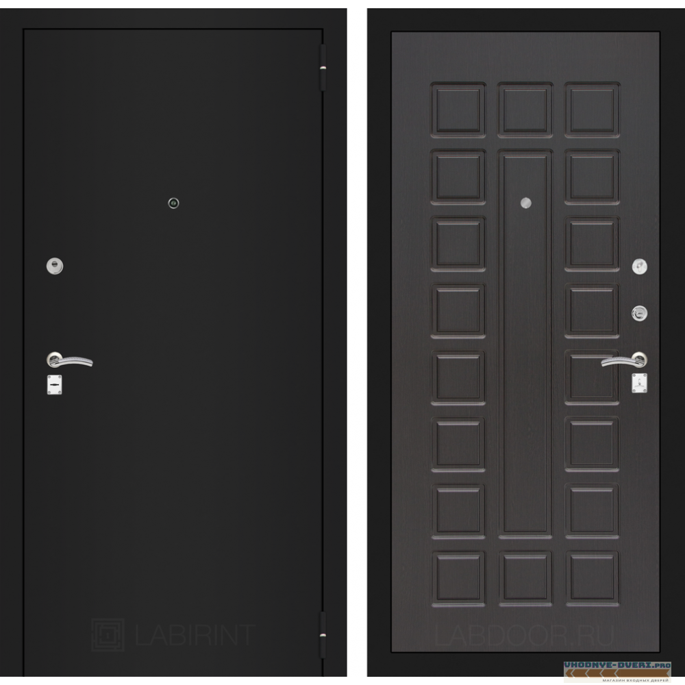 Входная дверь CLASSIC шагрень черная 04 - Венге