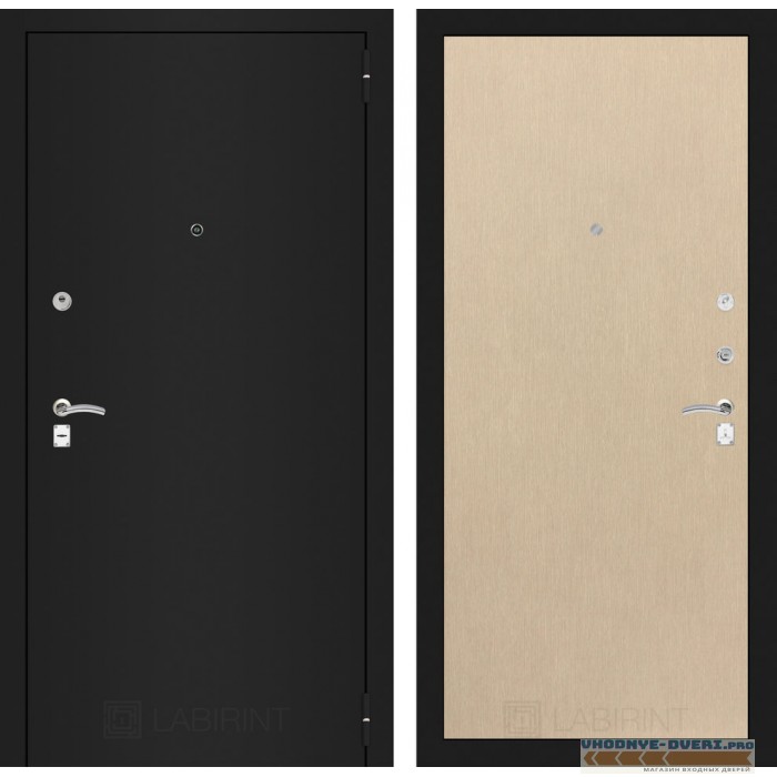 Входная дверь CLASSIC шагрень черная 05 - Венге светлый