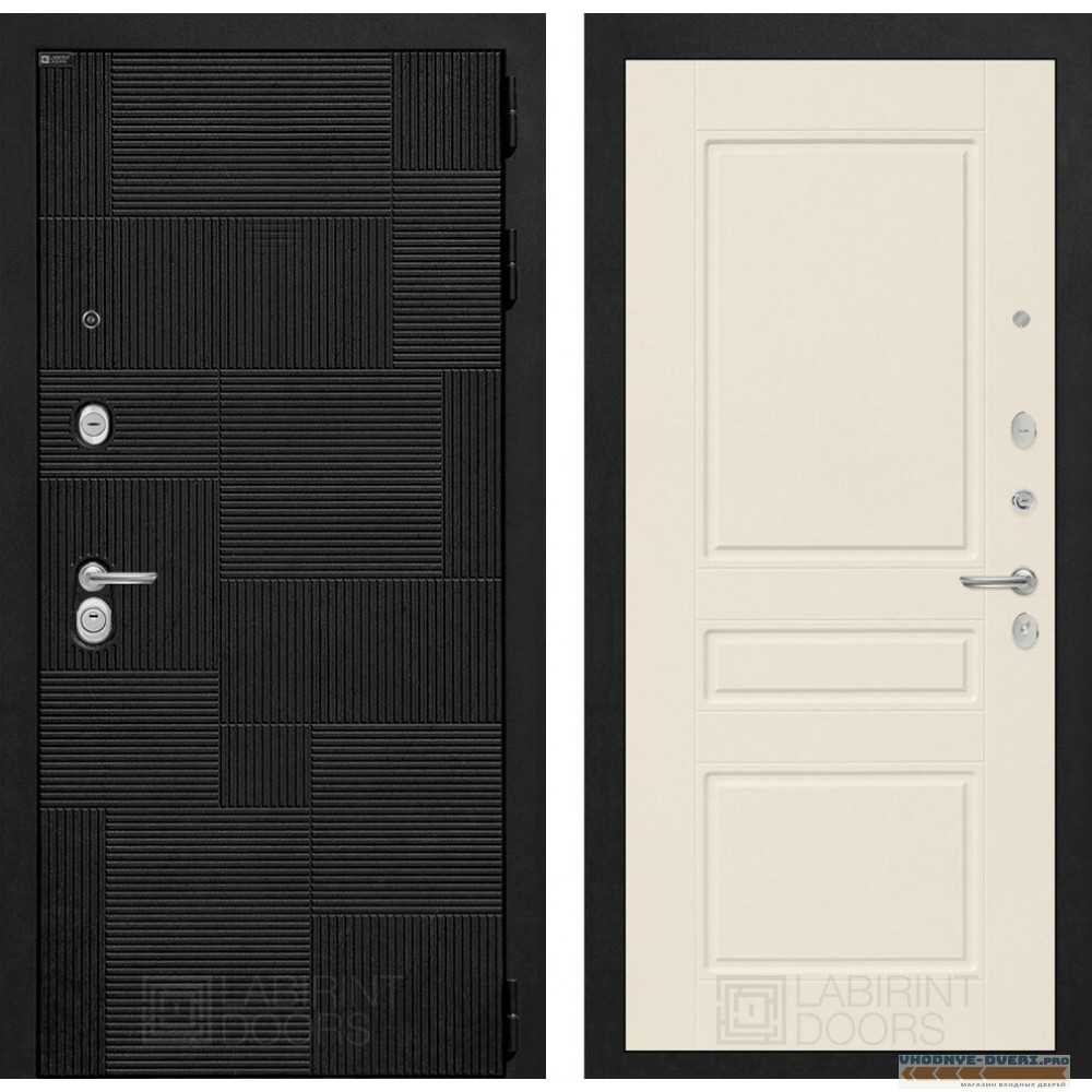 Входная дверь Лабиринт PAZL 03 - Крем софт