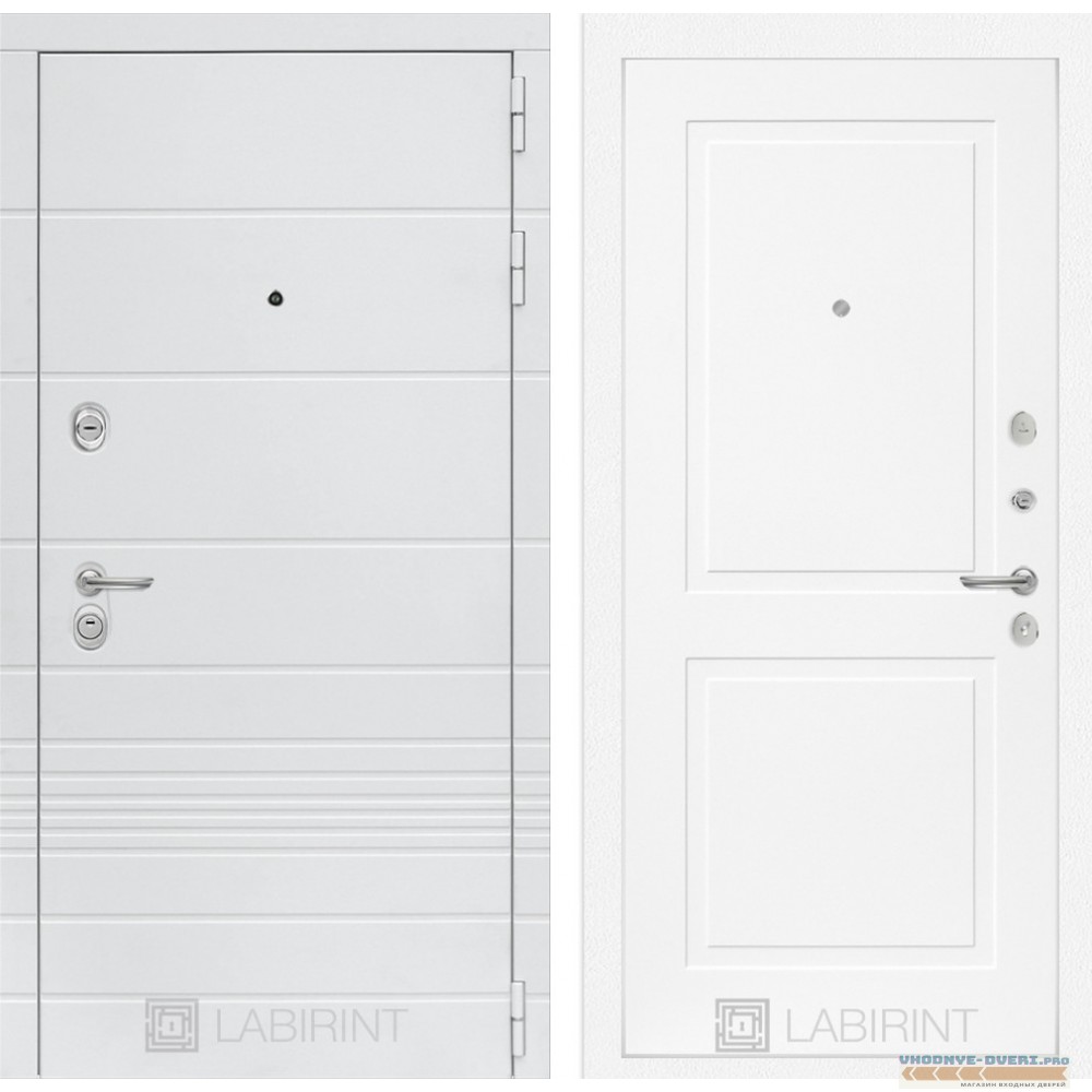 Входная дверь Лабиринт Трендо 11 - Белый софт