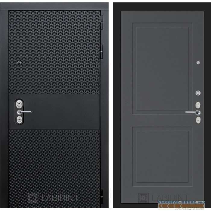 Входная дверь Лабиринт BLACK 11 - Графит софт