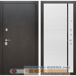 Дверь Входная дверь Лабиринт SILVER 22 - Белый софт, черная вставка (наружная)