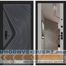 Входная дверь LEOLAB с Зеркалом Максимум - Грей софт