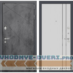 Входная дверь Лабиринт Лофт 10 - Белый рельеф софт