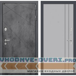 Входная дверь Лабиринт Лофт 10 - Серый рельеф софт