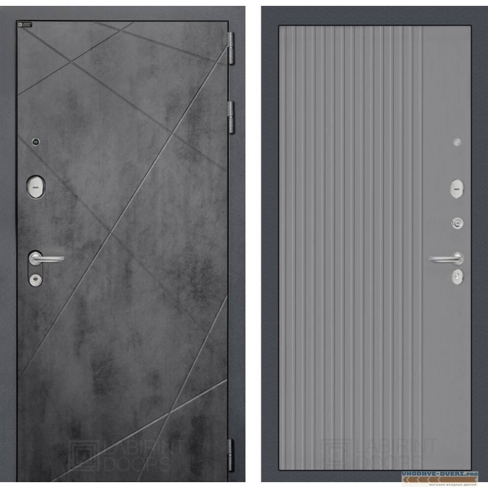 Входная дверь Лабиринт LOFT 29 - Серый рельеф софт