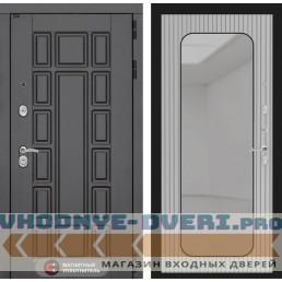 Входная дверь Лабиринт Нью-Йорк с зеркалом Аркада - Веллюто ферро с патиной