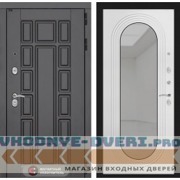 Входная дверь Лабиринт Нью-Йорк с зеркалом Дольче - Белый софт