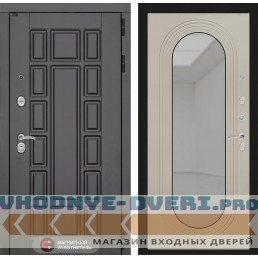 Входная дверь Лабиринт Нью-Йорк с зеркалом Дольче - Капучино