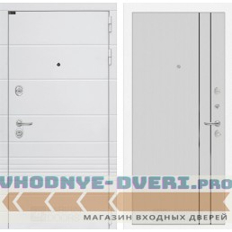 Входная дверь Лабиринт Трендо 10 - Белый рельеф софт