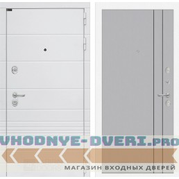 Входная дверь Лабиринт Трендо 10 - Серый рельеф софт