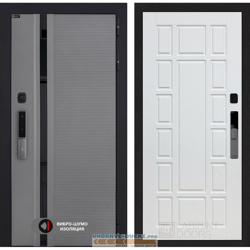 Входная дверь Пиано Смарт 2.0 панель 12 - Белое дерево