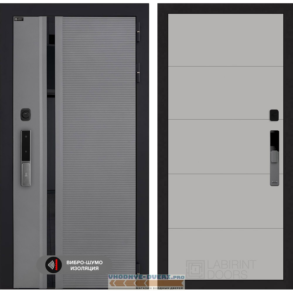 Входная дверь Пиано Смарт 2.0 панель 13 - Грей софт