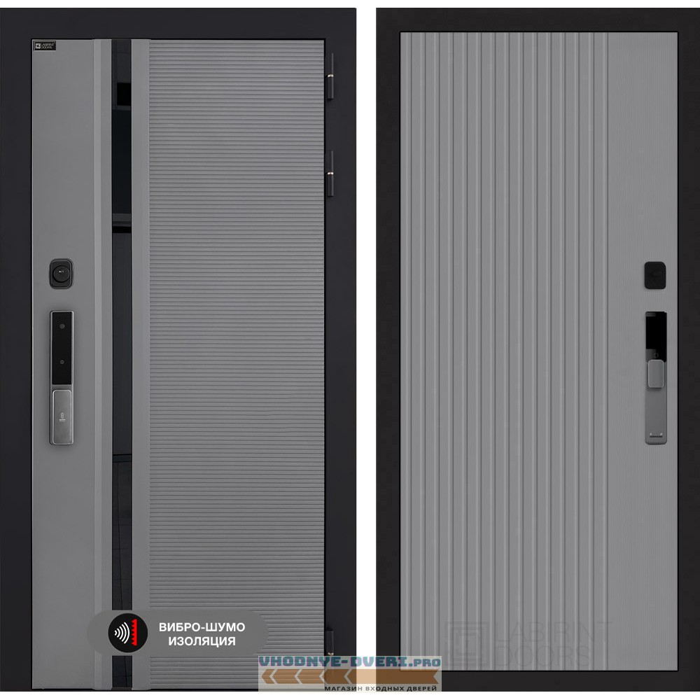 Входная дверь Пиано Смарт 2.0 панель 29 - Серый рельеф софт