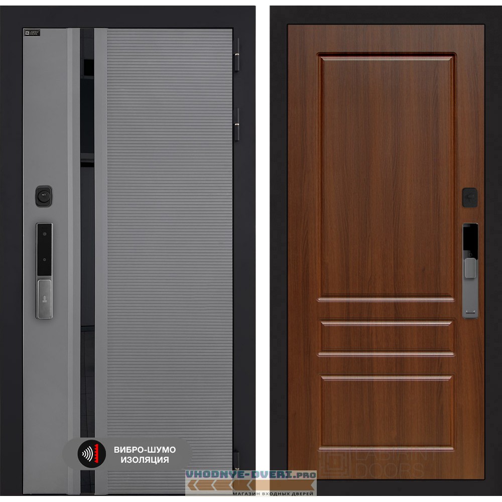 Входная дверь Пиано Смарт 2.0 панель 03 - Орех бренди