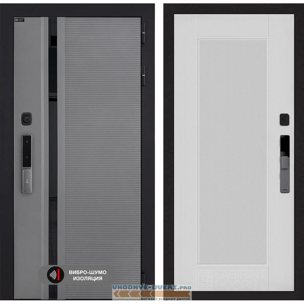 Входная дверь Пиано Смарт 2.0 панель 30 - Белый рельеф софт