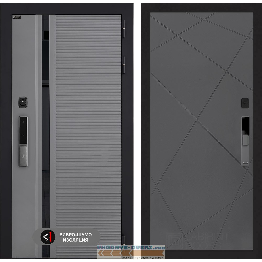 Входная дверь Пиано Смарт 2.0 панель 24 - Графит софт