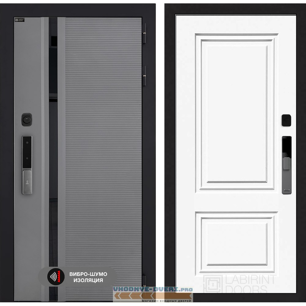 Входная дверь Пиано Смарт 2.0 панель 26 - Эмаль RAL 9003