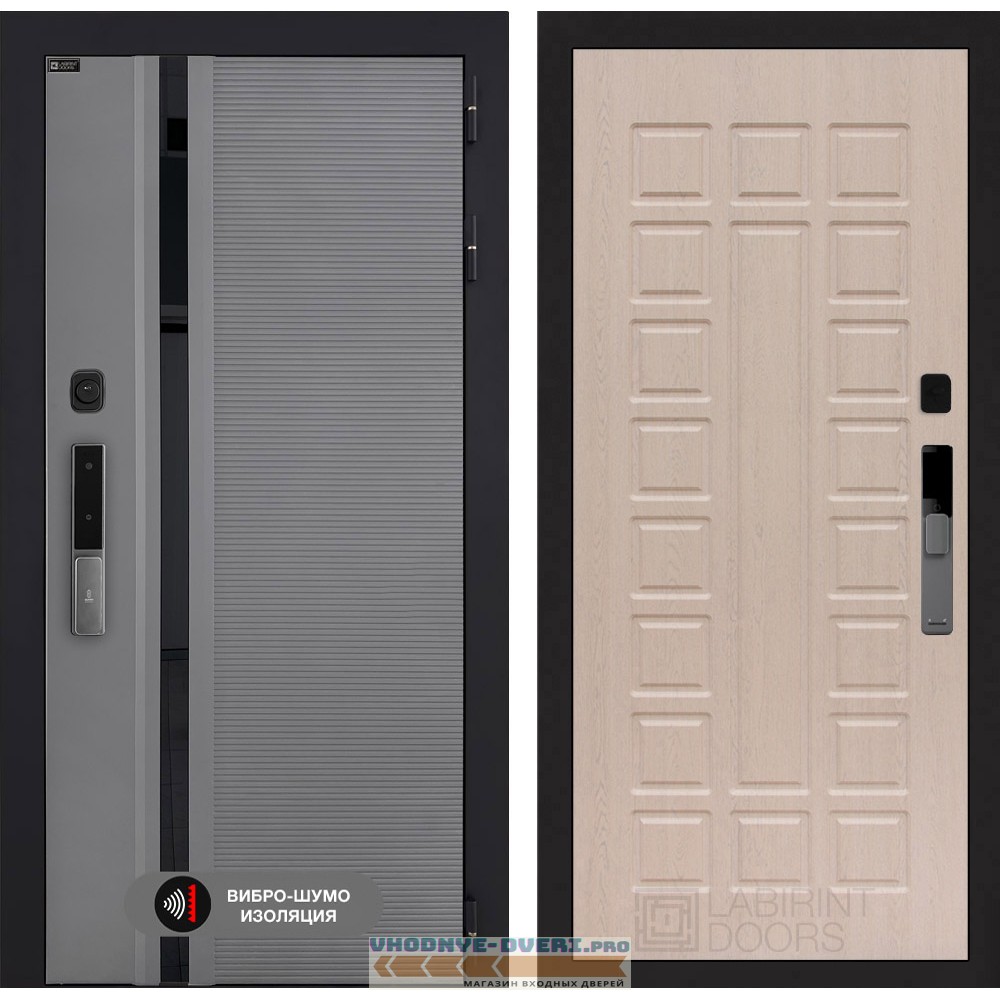 Входная дверь Пиано Смарт 2.0 панель 04 - Беленый дуб