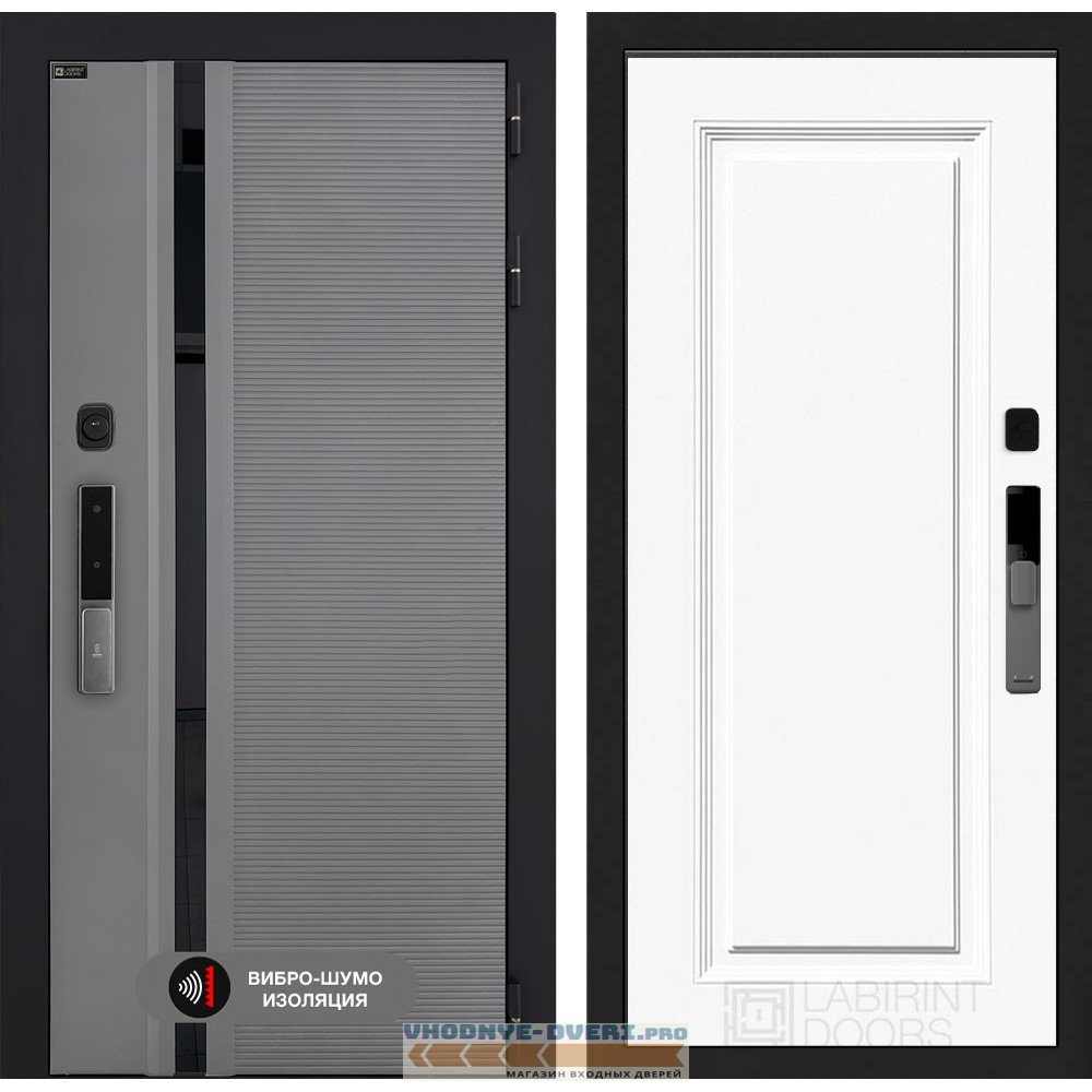 Входная дверь Пиано Смарт 2.0 панель 27 - Эмаль RAL 9003