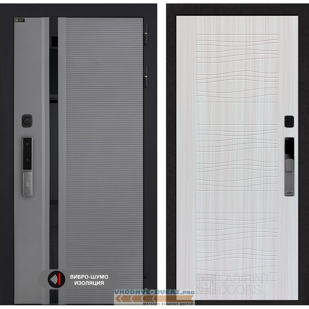 Входная дверь Пиано Смарт 2.0 панель 06 - Сандал белый