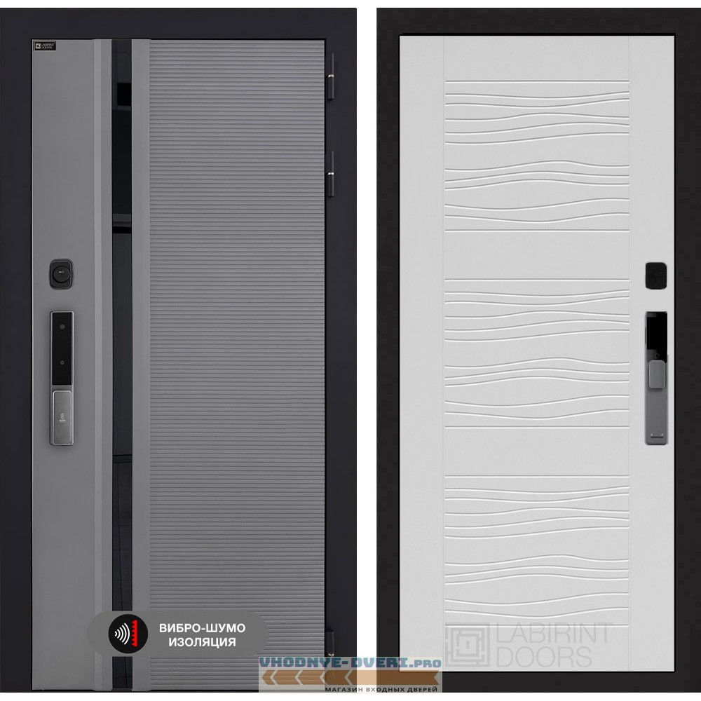 Входная дверь Пиано Смарт 2.0 панель 06 - Белое дерево