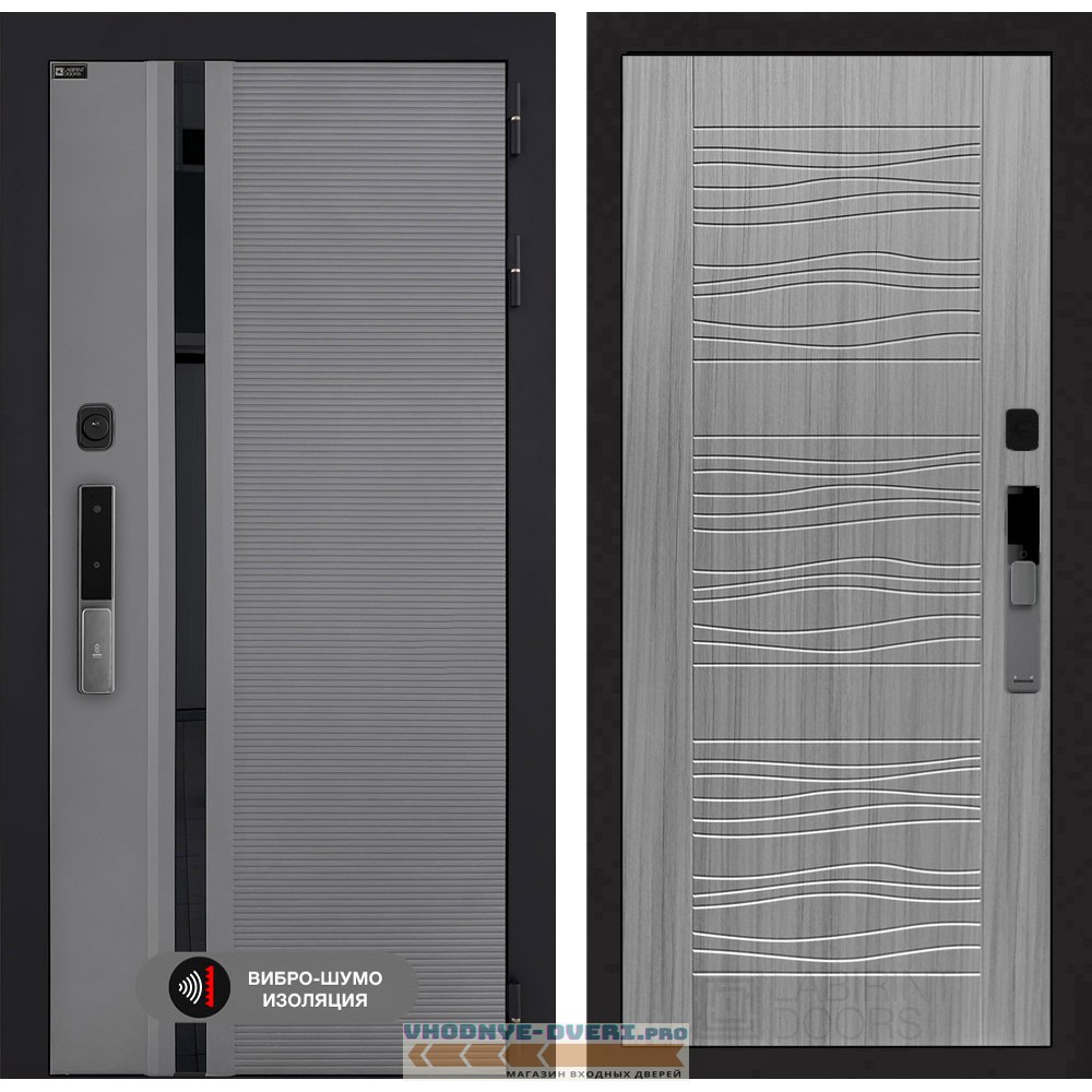 Входная дверь Пиано Смарт 2.0 панель 06 - Сандал серый