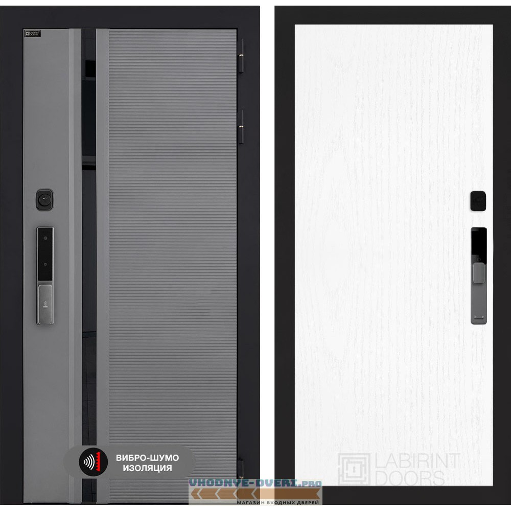 Входная дверь Пиано Смарт 2.0 панель 07 - Белое дерево