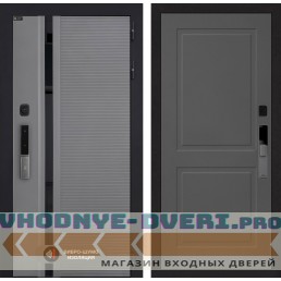 Входная дверь Пиано Смарт 2.0 панель 11 - Графит софт с электронным замком