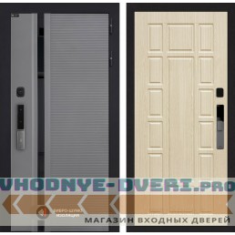 Входная дверь Пиано Смарт 2.0 панель 12 - Беленый дуб с электронным замком