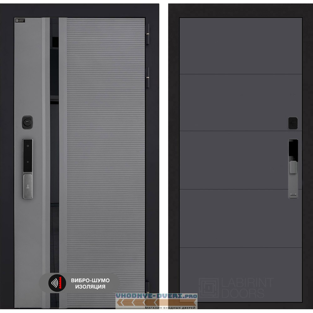 Входная дверь Пиано Смарт 2.0 панель 13 - Графит софт