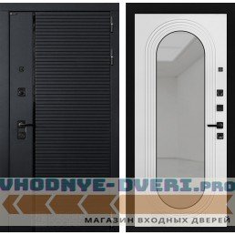 Входная дверь Лабиринт Пиано с зеркалом Дольче - Белый софт