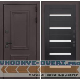 Входная дверь Полярис лайт 01 - Венге, стекло белое