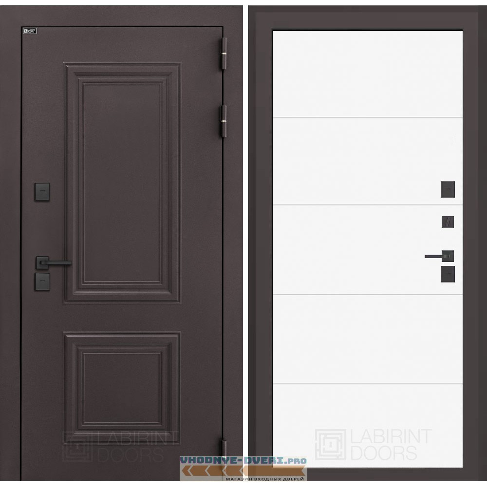 Входная дверь Полярис лайт 13 - Белый софт