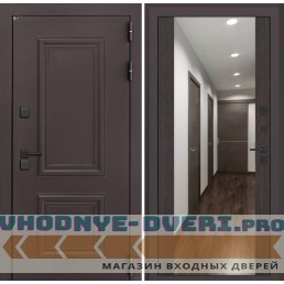 Входная дверь Полярис лайт с Зеркалом Максимум - Венге