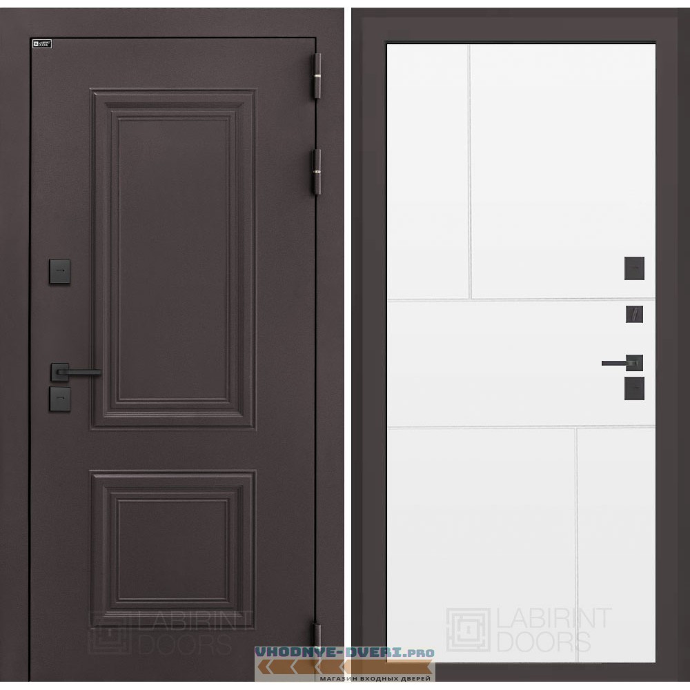 Входная дверь Полярис лайт 21 - Белый софт